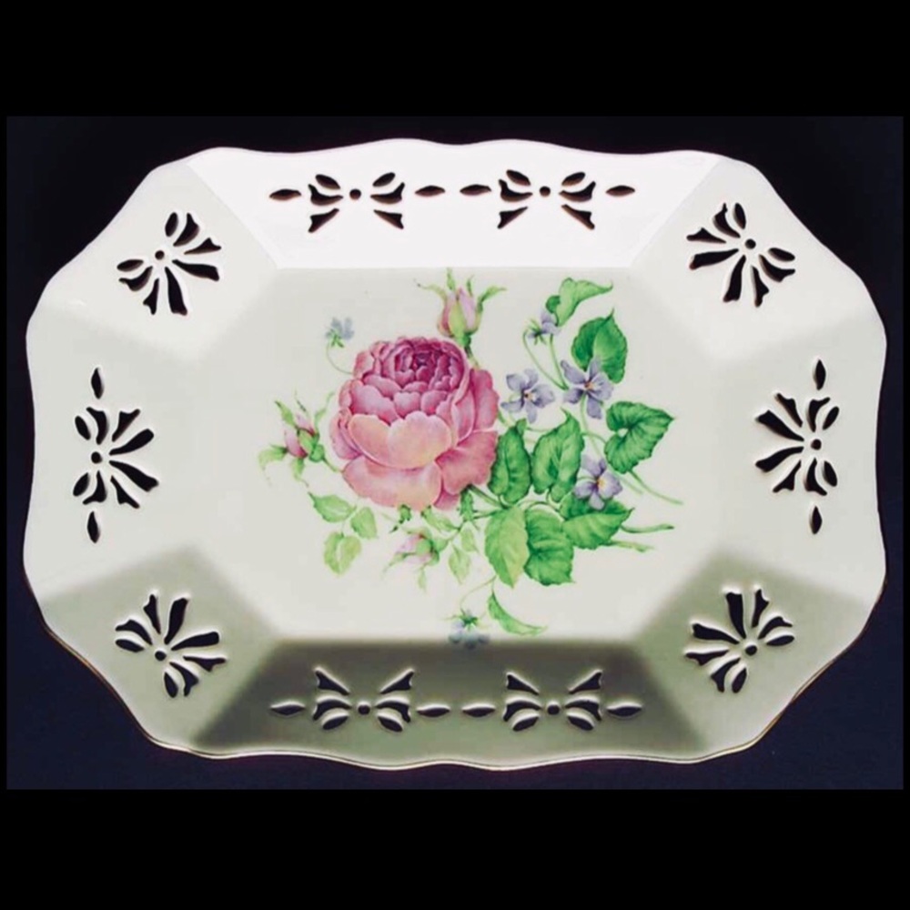 Lenox 9” Pierced Rectangular Tray